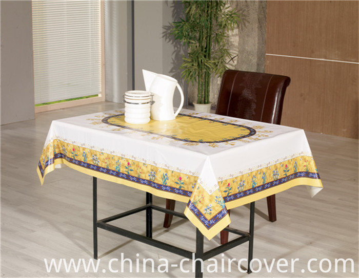 120*152cm New All in One Independent Design PVC Printed Transparent Tablecloth China Factory